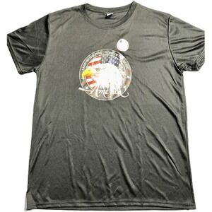 Disabled Veterans Foundation America Flag Black T-Shirt -‎ Men's Size L